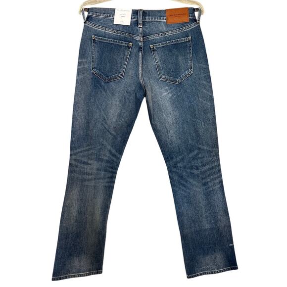 NWT Lucky Brand Easy Rider Boot Distressed Denim Jeans Size 2 R 26 $109 - Picture 3 of 5